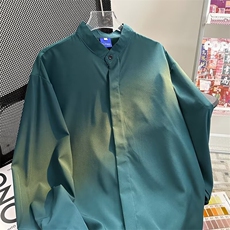 2026秋装港风纯色韩版长袖衬衫男生ins复古宽松小众薄款衬衣潮，男装衬衫，星座1013