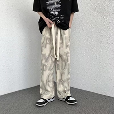 灯芯绒裤子男高街痞帅ins休闲裤韩版潮流宽松阔腿裤港风K7010-P37，男装休闲裤，星座1008