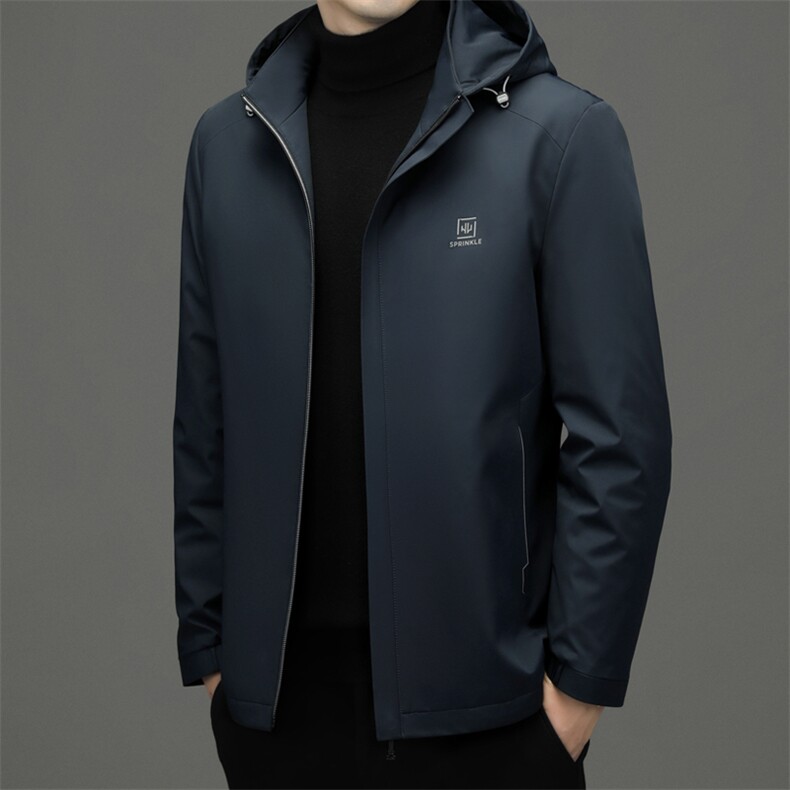 连帽可脱卸羽绒服男士冬季新款加厚保暖外套中年男装商务休闲上衣，男装羽绒服，电商B212（原钱塘6029）