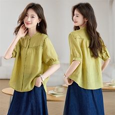 【现货】苎麻小衫，女装衬衫，七禧