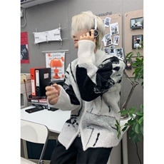 【有货】cleanfit撞色毛衣男高级痞帅开衫针织衫B06LL-特P68，男装针织衫/毛衣，星座1007（原301D）
