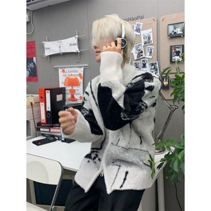 【有货】cleanfit撞色毛衣男高级痞帅开衫针织衫B06LL-特P68图片