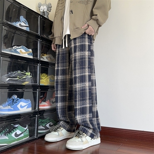 抖音品质冬季新款加绒保暖格子宽松休闲裤B315-K862JR-p65控88图片