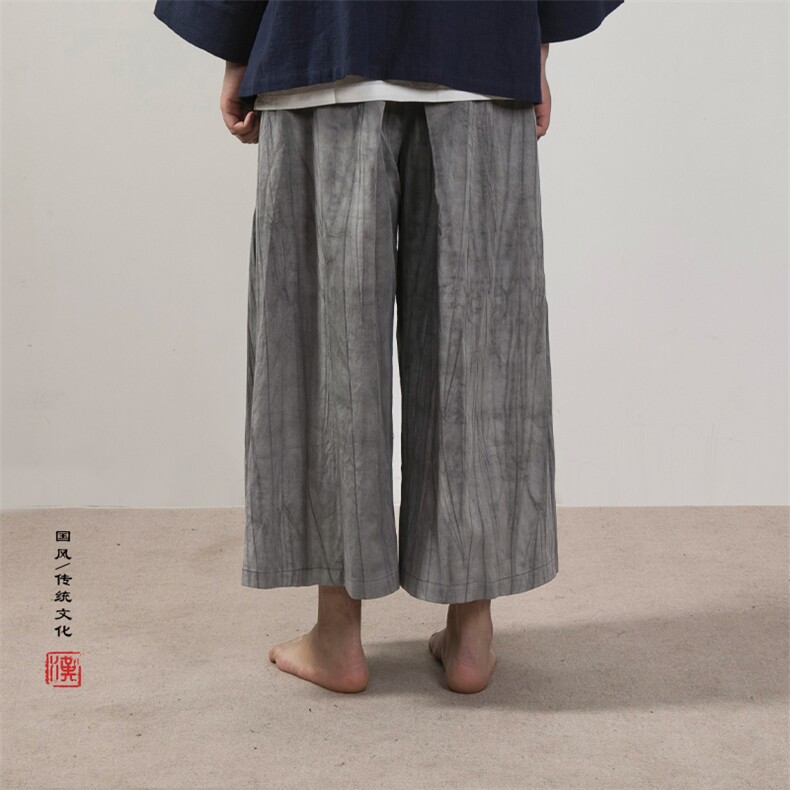 风男装男士宽松阔腿裤改良男宋裤K35P85,男装休闲裤,钱塘802