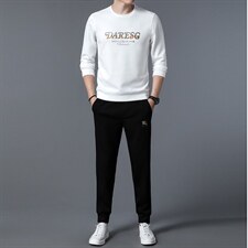 S3063-2钱塘2020-2春秋薄款时尚休闲帅气中青年男士长袖卫衣P137，男装休闲套装，钱塘207-2