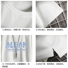 春夏季七分袖t恤男大码五分袖男短袖中袖网格挂拍Q11291-P30，男装T恤，电商A040A