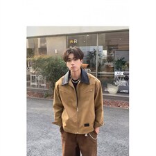 网络图现货潮牌痞帅原版高质量纯棉登山布拼皮夹克JK982-P66，男装夹克，星座715-7