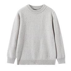 2025年新款百搭男女同款加厚七针彩点加厚保暖羊毛衫，童装儿童羊毛衫，宏杨羊绒