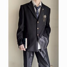 潮流原宿流行日系新款ins爱神丘比特DK黑西服学院风外XZ122，男装西服，星座1116A（原606A-3）