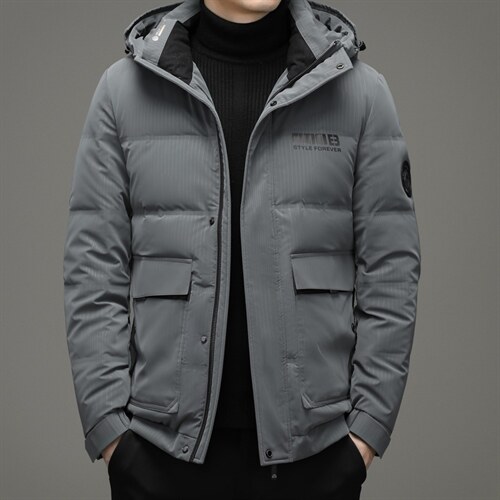 中年连帽羽绒服男冬季中年爸爸2023冬装休闲款外套YLL21070-P305图片