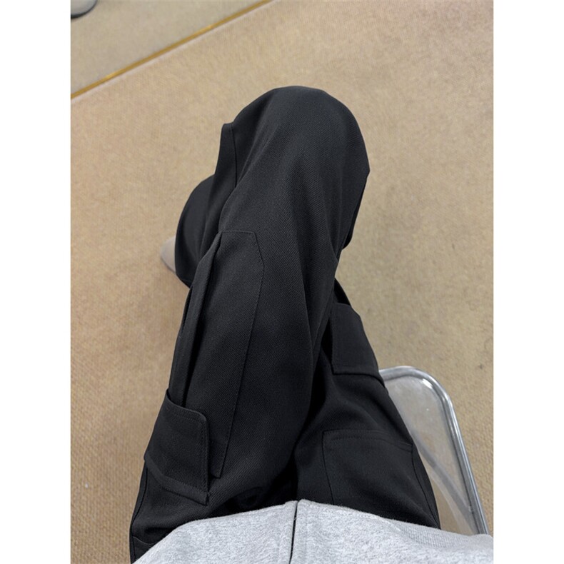 B221美式ins高街暗黑多口袋宽松工装休闲裤LK24153-P65控88,男装休闲裤,电商B221