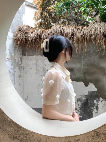 花朵套装，女装职业装，HE