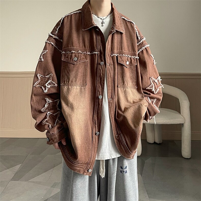 B225-W8567-P94-X118-星星牛仔外套-棉75.8%粘纤14.9%聚醋纤维9.3,男装工装外套,电商B225