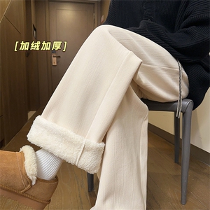 日系垂感休闲裤男 冬季保暖百搭阔腿裤运动裤 5D2122-TP3569图片
