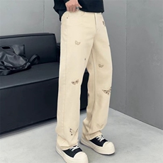 1506-1/KT3531/P57重工刺绣直筒牛仔裤男款欧洲站时尚新款百搭，男装牛仔裤，星座1506-1