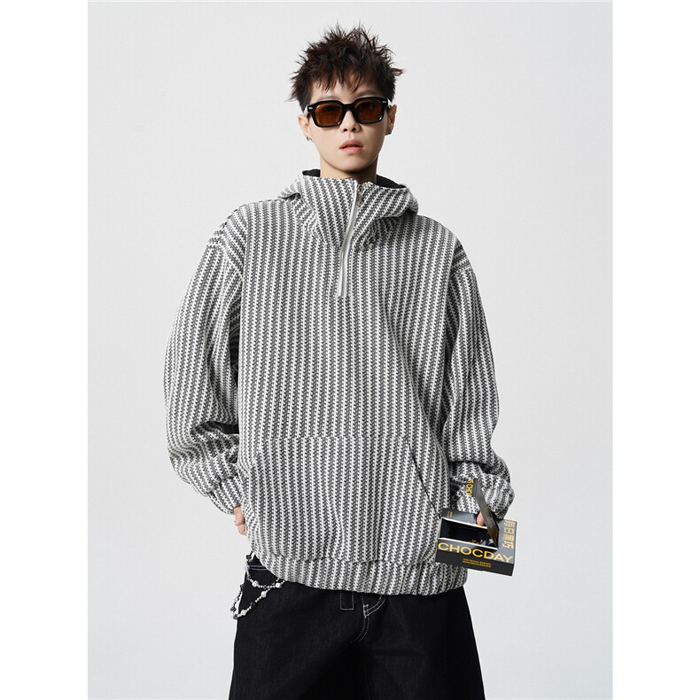 WY10183-特P52加绒特P62雪尼尔撞色连帽卫衣设计感重磅大码外套，女装短外套，电商A059