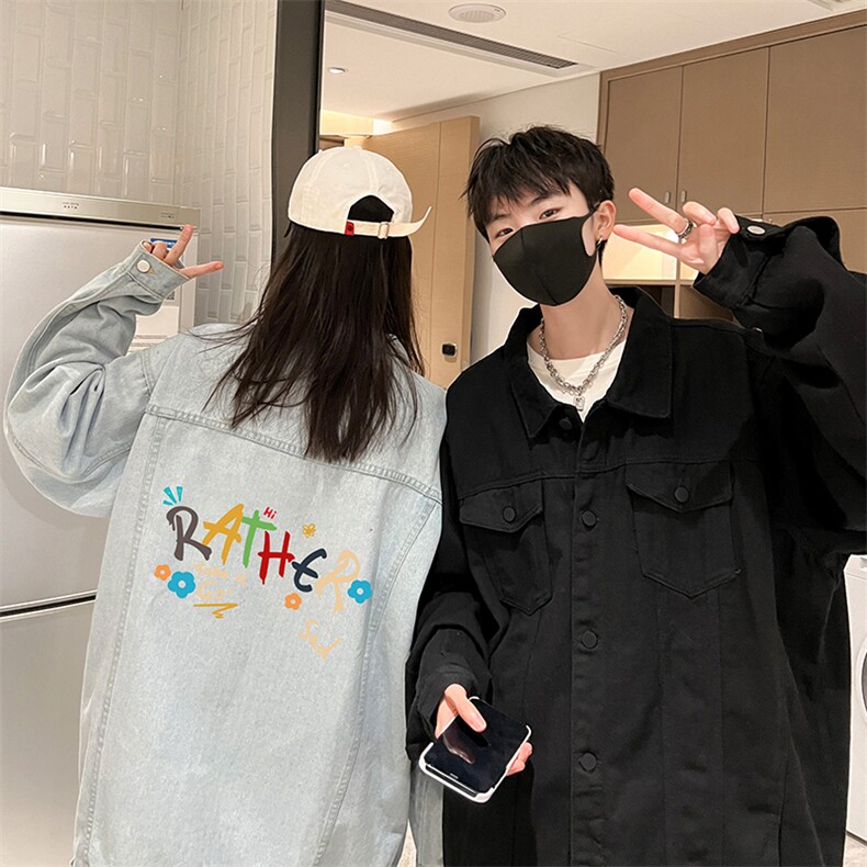 牛仔夹克男大码牛仔外套男茄克NJ77301-P60加绒款-P75,男装夹克,电商A040