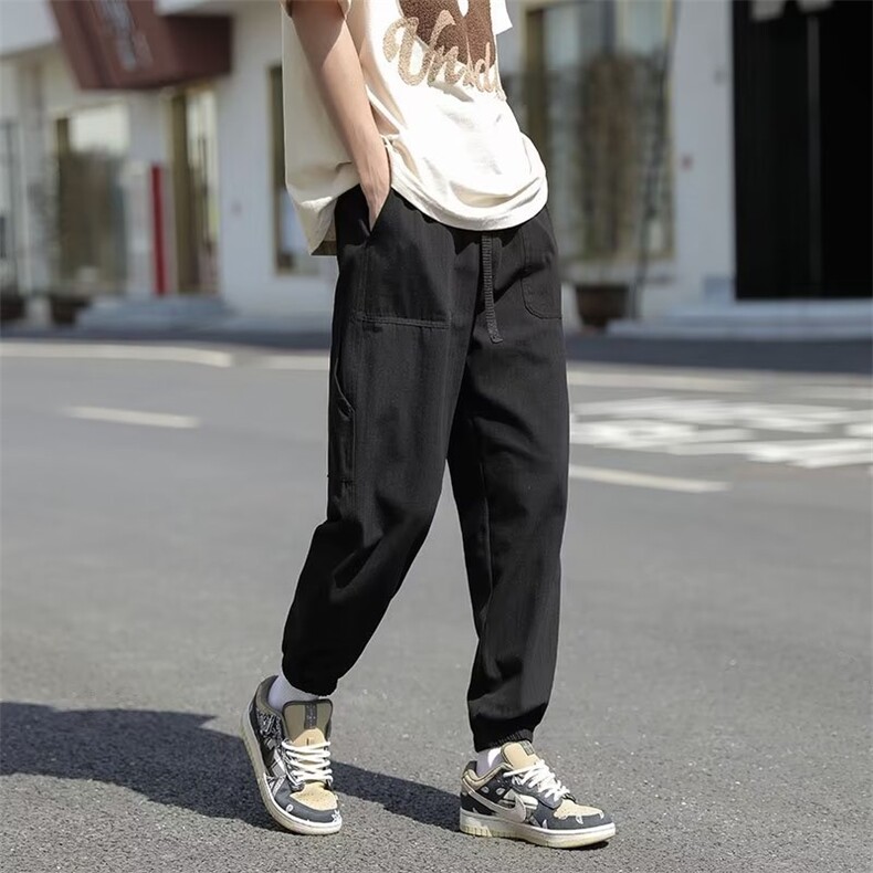 束脚裤工装韩版潮流帅气2026春夏季ins宽松百搭休闲裤K3491-P37,男装工装外套,星座412