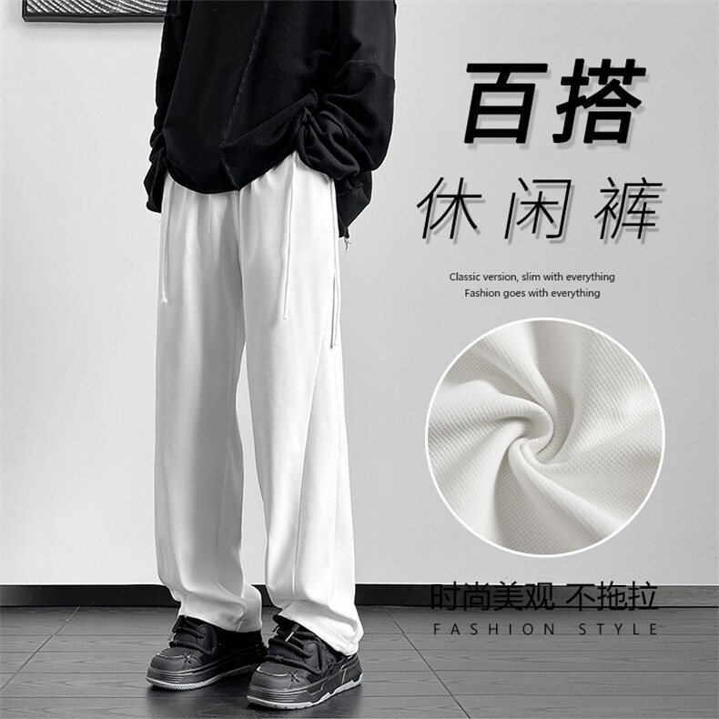 显高显瘦美式高街休闲拖地裤秋冬新潮流百搭抗皱   K960特批30图片