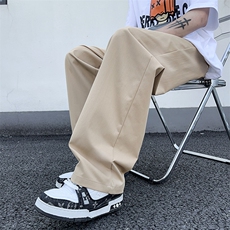 夏季潮牌垂感直筒阔腿裤日系复古工装裤子男休闲长裤K6953-P34，男装休闲裤，星座512-4