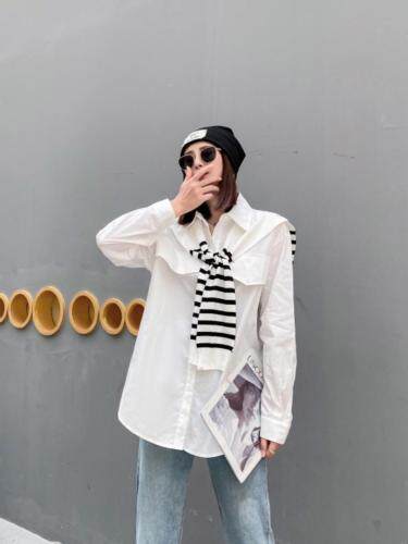 衬衣搭配披肩，其它，MZ 慕姿