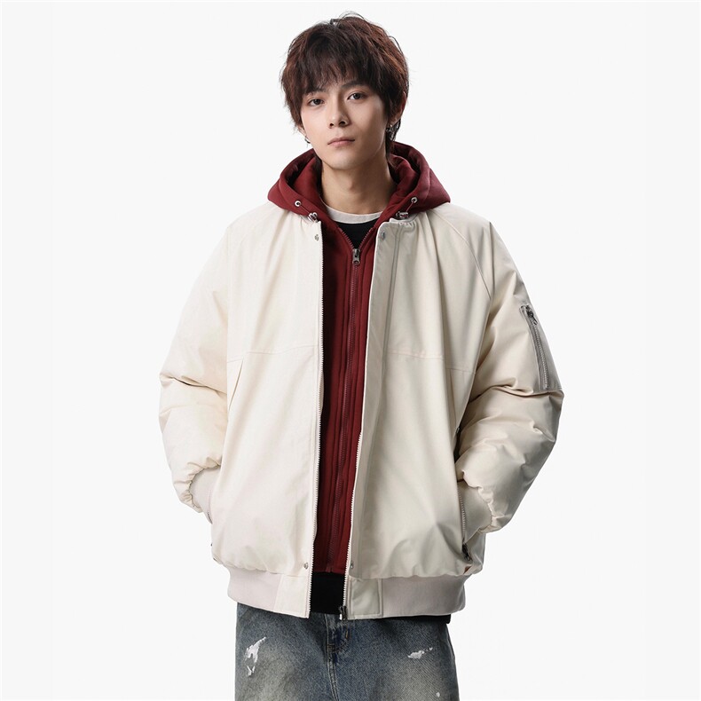 新款冬季大码羽绒棉服棉袄连帽假两件韩版宽松外套A436-2583-P95图片