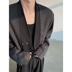春季老钱风双扣开衫混纺毛边短款西服毛呢外套复古雅痞呢子西装潮，男装西服，星座506A