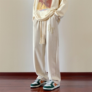 潮流宽松直筒裤男美式运动休闲长裤潮牌ins高街男生K0756-P40图片