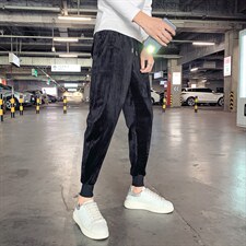 灯芯绒裤子男韩版潮流2025秋冬季网红同款纯色休闲裤潮流百搭裤子,男装休闲裤,电商A327