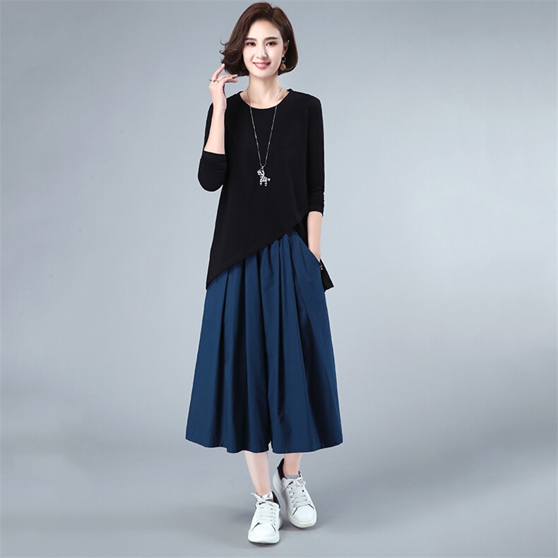 2022年春季新款休闲套装女洋气时髦韩版宽松显瘦两件套装阔腿裤子,女装套装/套裙,简韵佳