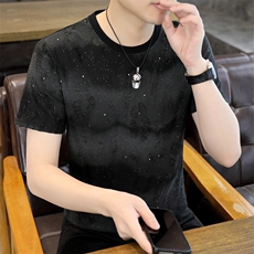 夏季新款短袖圆领满天星高品质青年修身短袖T恤上衣L5309-P30，男装T恤，星座310B-3