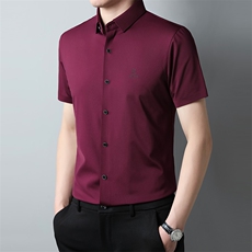 BJ101023810男士2023年夏季新款百搭衬衫男短袖商务休闲衬衣男P65，男装衬衫，电商B360