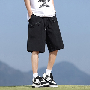 休闲短裤男2025夏季薄款潮牌宽松运动裤速干五分裤子Q29119-特P25图片