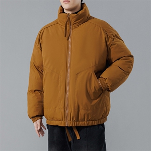 现货冬季美式休闲加厚雪山外套夹克立领纯色三防户外工装棉服图片