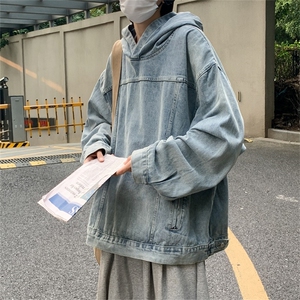 JK8605-P56 水洗做旧连帽牛仔卫衣图片