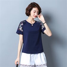 T恤圆领短袖套头宽松时尚印花简约百搭2021年夏季，女装T恤，独衣靓