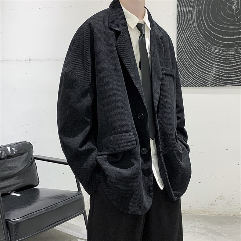 现货纯色宽松灯芯绒小西装男西服KD248-P65,男装西服套装,电商D312-1