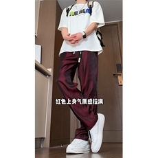 ！冰丝裤男夏季薄款高级感垂感阔腿休闲裤BK0003-特P30，男装休闲裤，电商B388