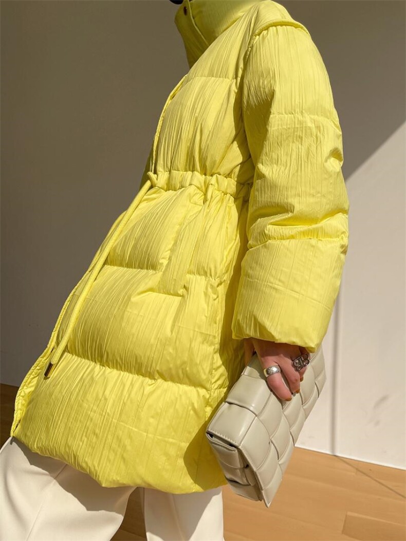 现货～长款系带收腰羽绒服，女装羽绒服，LION&CAT(2F)