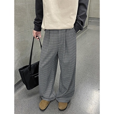 法式慵懒格调撞色休闲裤个性百搭新潮复古长裤K805TP45控88，男装休闲裤，电商A102B