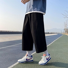 春夏港风新款百搭宽松休闲牛仔束脚宽松大直筒秋款牛仔八分裤K29，男装牛仔裤，星座224