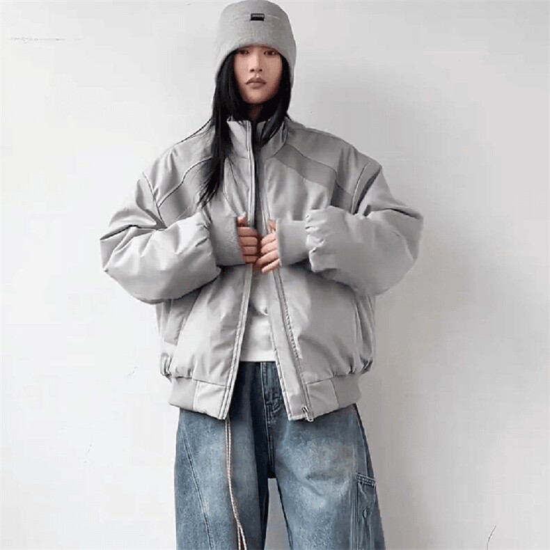 高品质春装新款老钱风美式高街解构立领棒球服飞行夹克潮休闲外套,男装夹克,电商A443
