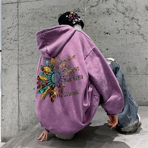 美式潮牌重磅水洗做旧连帽卫衣力推大码男XZ517A-2-Y7761-P68图片