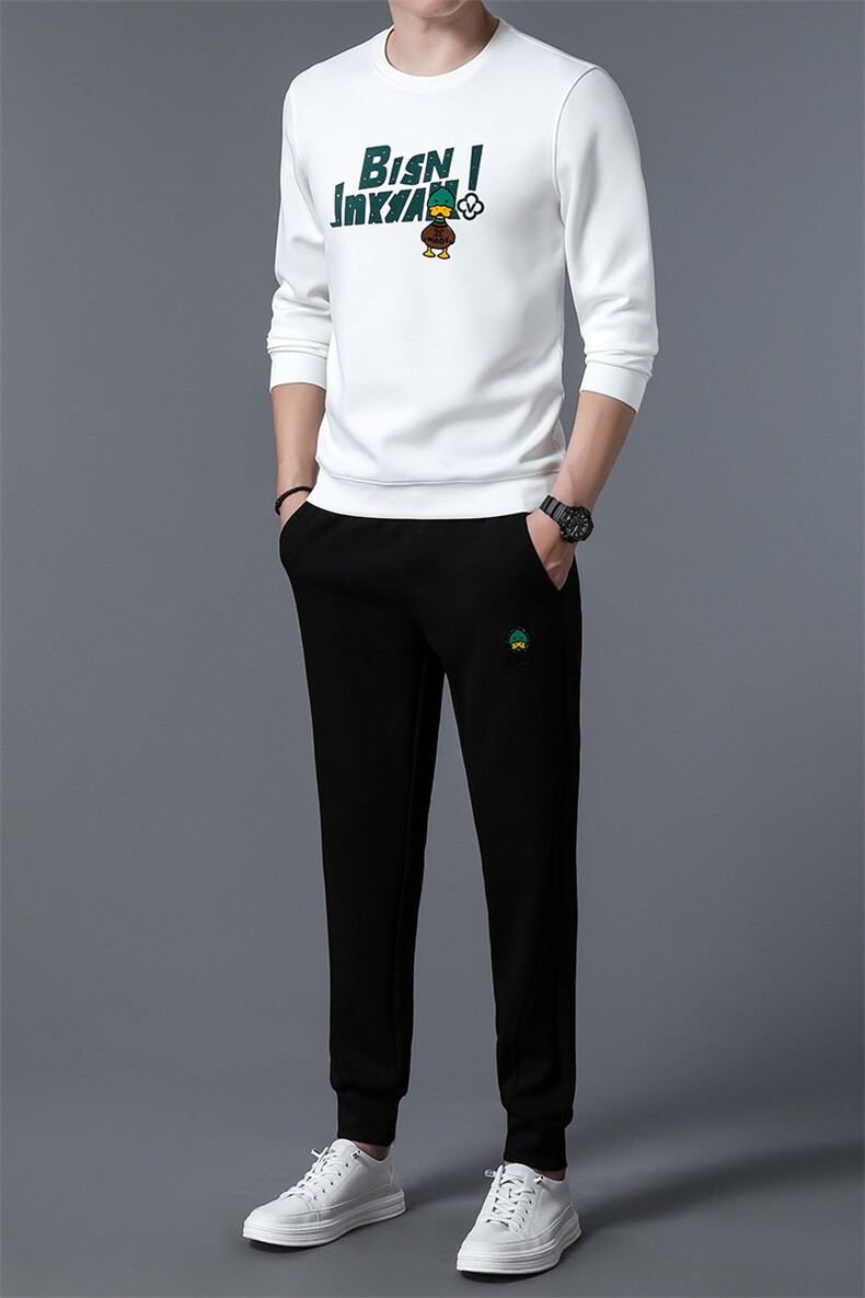 SA3051-2钱塘2020-2中年男士冬季厚款新款商务休闲简约卫衣P152,男装休闲套装,钱塘207-2