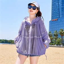 BXF8115-2022新款外套纯色时尚镂空花纹夏款防晒衣，女装防晒衣，帛香坊