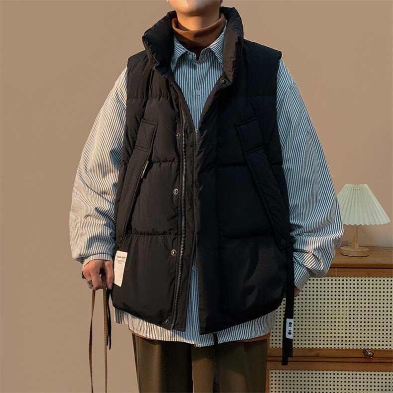 A907-P502024新款冬季加厚背心羽绒马甲男美式oversize潮牌棉服,男装夹克,星座512-6