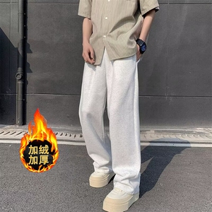休闲西装裤男2024新款秋冬宽松痞帅西裤垂坠感直筒长裤 KZ120图片