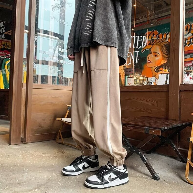 休闲束脚裤男潮牌运动裤男工装裤春秋男女美式长裤子男NB642-P36,男装工装外套,星座1008-1