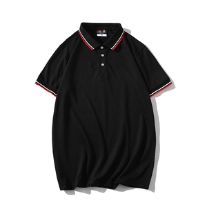 Y050白底平铺跨境外贸大码学生青少年班服polo衫短袖T恤夏季潮男图片