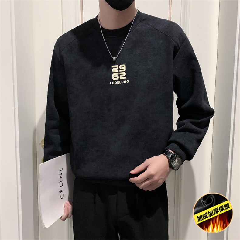 B340WY2767P6898店主风无头风冬季加绒卫衣男,男装卫衣,电商B340